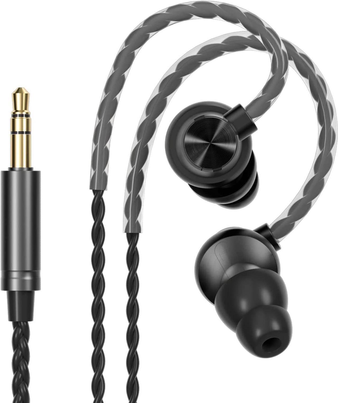 Alt view image 3 of 7 - Ear Buds Extra Long Cord Headphones Without Mic Long Wired Earbuds for Tv Earphones with No Microphone Ear Buds Long Cord Length Earhook Earphones with 3.5 mm Headphone Plug