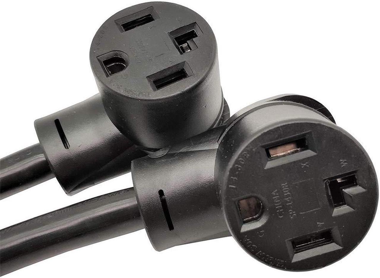 Alt view image 3 of 3 - Parkworld 886603 NEMA 14-30 Splitter, 240V Splitter Dryer 14-30P Male Plug to (2) 14-30R Female Receptacle, Dryer 4-Prong 30 AMP 14-30 Dryer Y Adapter Cord (3 feet)