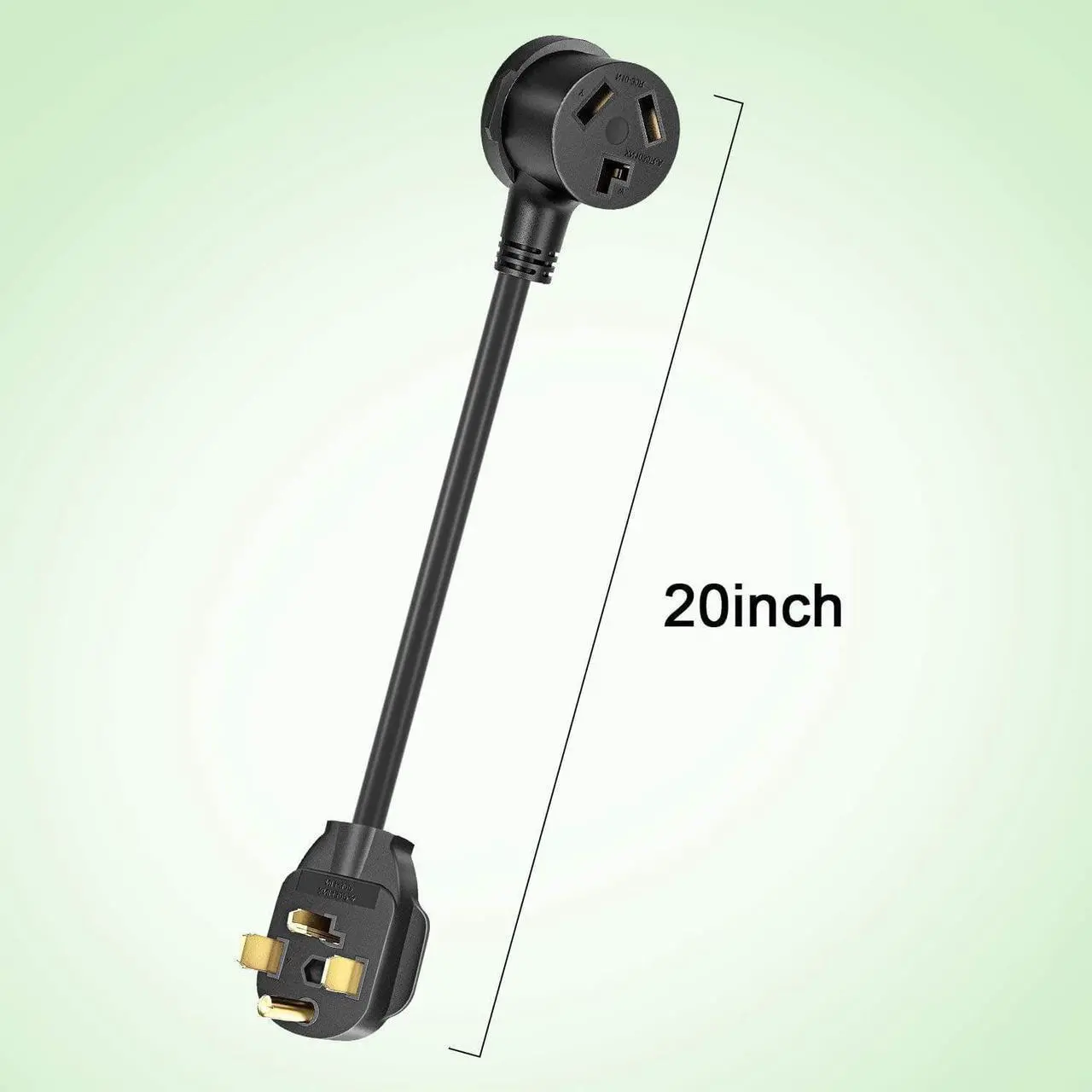 Alt view image 7 of 7 - Dryer Outlet Adapter, Dryer Plug Cord Nema 14-30P Male to 10-30R Female, 3 Prong to 4 Prong Dryer Plug Converter