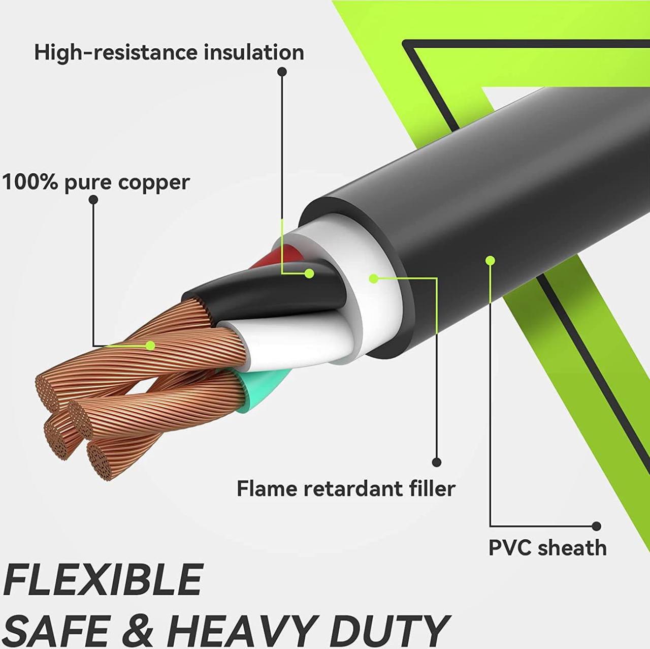 Alt view image 5 of 6 - RVMATE 4 Prong Dryer Splitter 30 Amp, NEMA 14-30P to (2)14-30R Y Receptacle 26.5 Inch, Waterproof PVC Jacket Built to Last