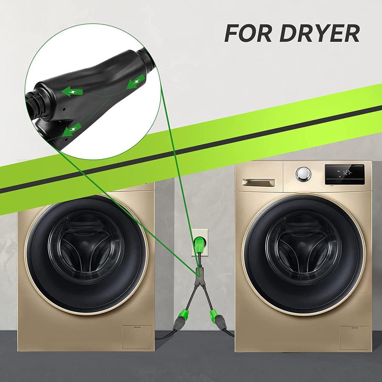 Alt view image 6 of 6 - RVMATE 4 Prong Dryer Splitter 30 Amp, NEMA 14-30P to (2)14-30R Y Receptacle 26.5 Inch, Waterproof PVC Jacket Built to Last