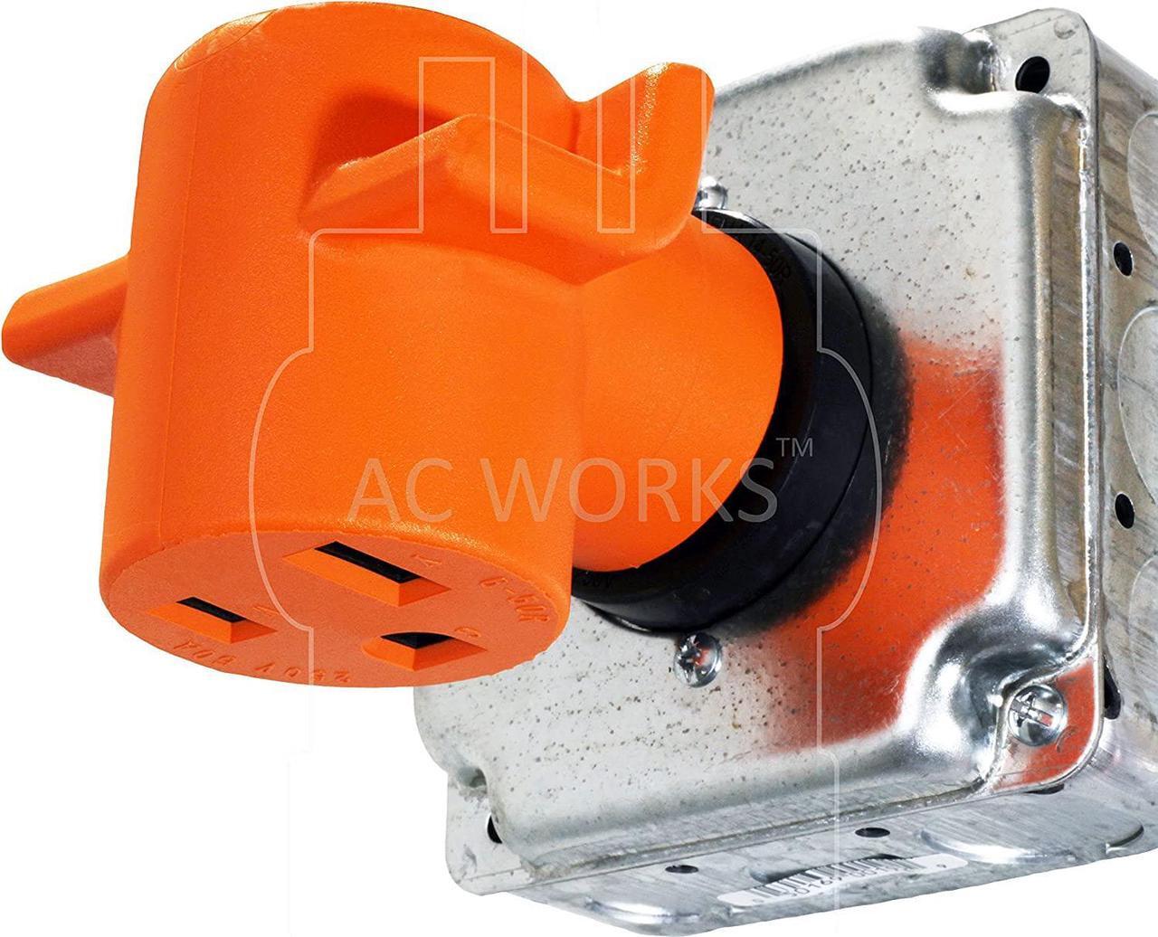 Alt view image 6 of 7 - [WDL14301050] 30Amp 4-Prong L14-30P Generator Locking Plug to 10-50R 50Amp 125/250Volt Welder adapter