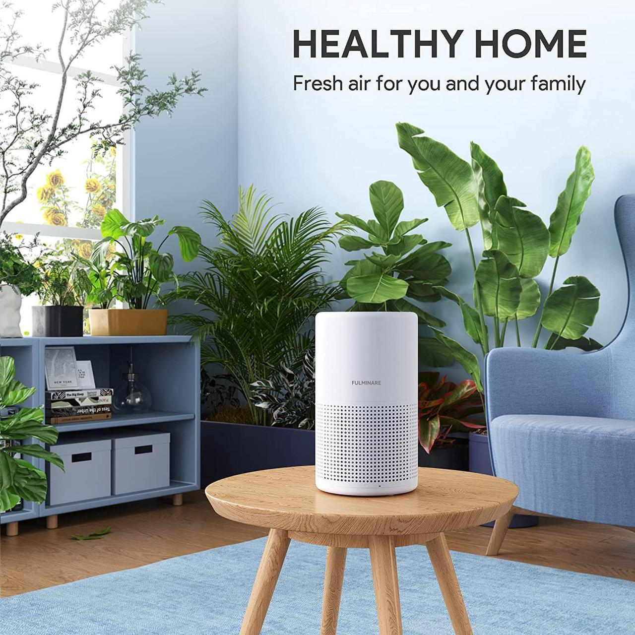 Alt view image 2 of 7 - Air Purifiers for Bedroom, FULMINARE H13 True HEPA Air Filter, Quiet Air Cleaner With Night Light,Portable Small Air Purifier for Home, Office, Living Room
