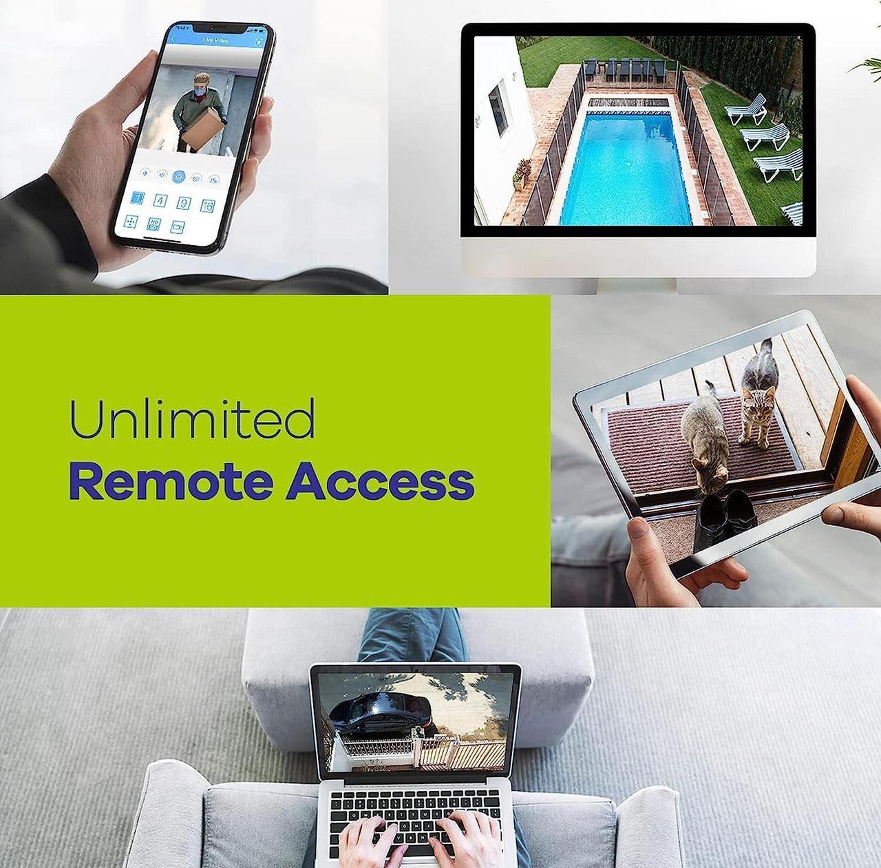 Alt view image 4 of 6 - SANNCE PoE NVR 4K 8 Channel, 8MP CCTV Security Camera System Network Video Recorder Supports 8MP 5MP 3MP 1080P HD PoE Surveillance IP Camera, Human Detection, No HDD