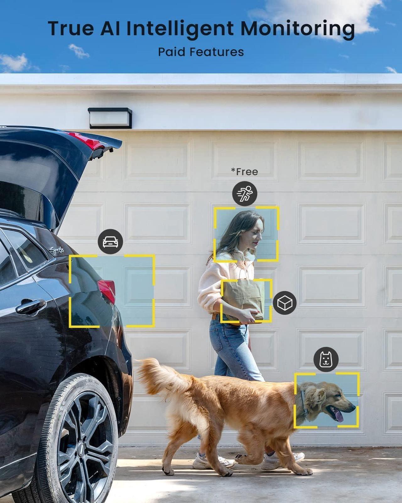 Alt view image 6 of 7 - Security Cameras Wireless Outdoor, 2K Solar Security Camera System 360° PTZ with Spotlight & Siren, ieGeek 2.4Ghz Outdoor Security Cameras,Color Night Vision, Work with Alexa, PIR, 2-Way Talk, IP65