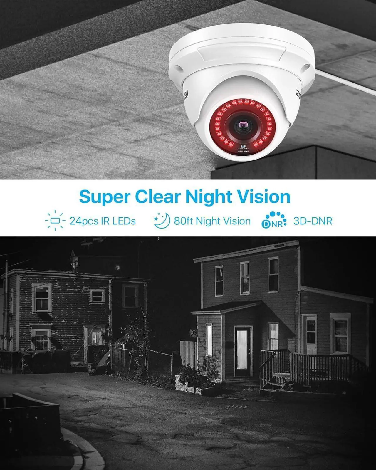 Alt view image 4 of 6 - Gadpiparty ZOSI 16CH 4K PoE Security Camera System, 16 Channel 8MP NVR with 4TB HDD, 8pcs Wired 5MP Dome Cameras, Night Vision, for 24-7 Recording