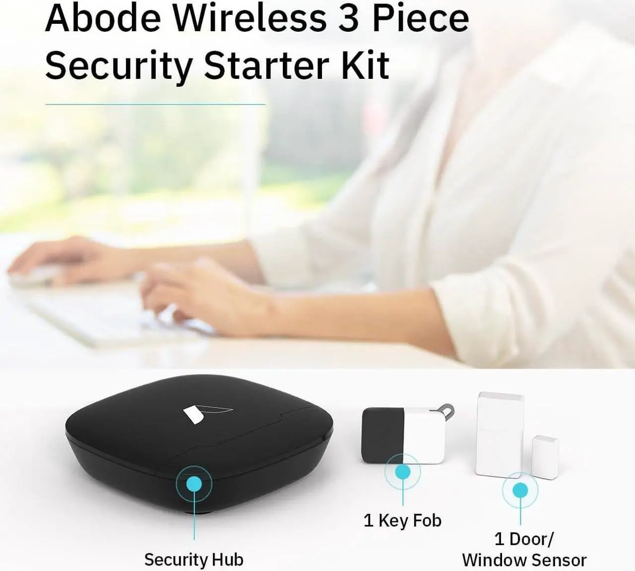 Alt view image 2 of 6 - Abode 3 Piece Wireless Security Kit  Expandable to Protect Your Whole Home - Easy DIY Installation Optional Professional Monitoring Compatible with Alexa & Google Assistant (104067/A)