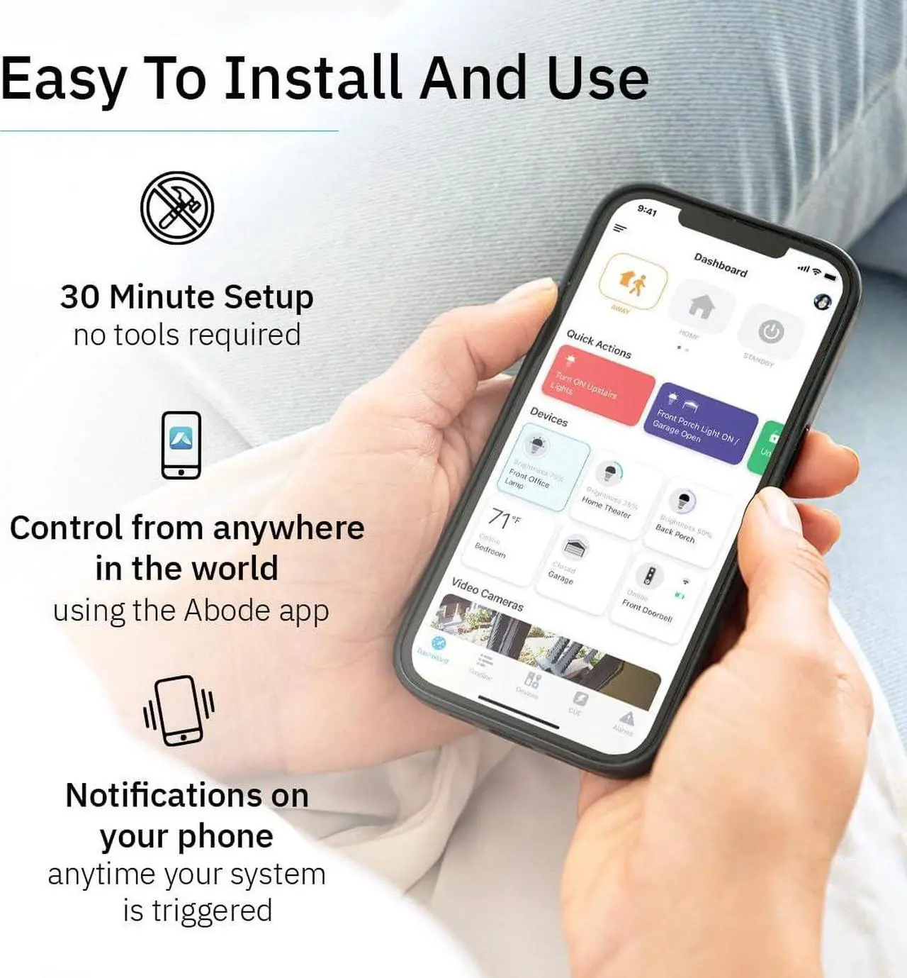 Alt view image 6 of 6 - Abode 3 Piece Wireless Security Kit  Expandable to Protect Your Whole Home - Easy DIY Installation Optional Professional Monitoring Compatible with Alexa & Google Assistant (104067/A)