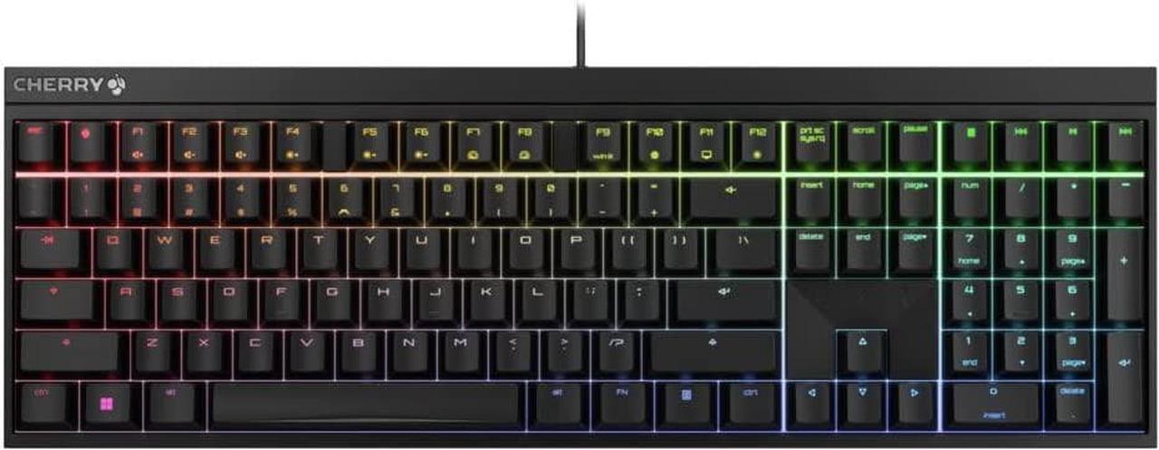 Cherry MX 2.0S Wired Gaming Keyboard with RGB Lighting MX Switches (Black - MX Brown)