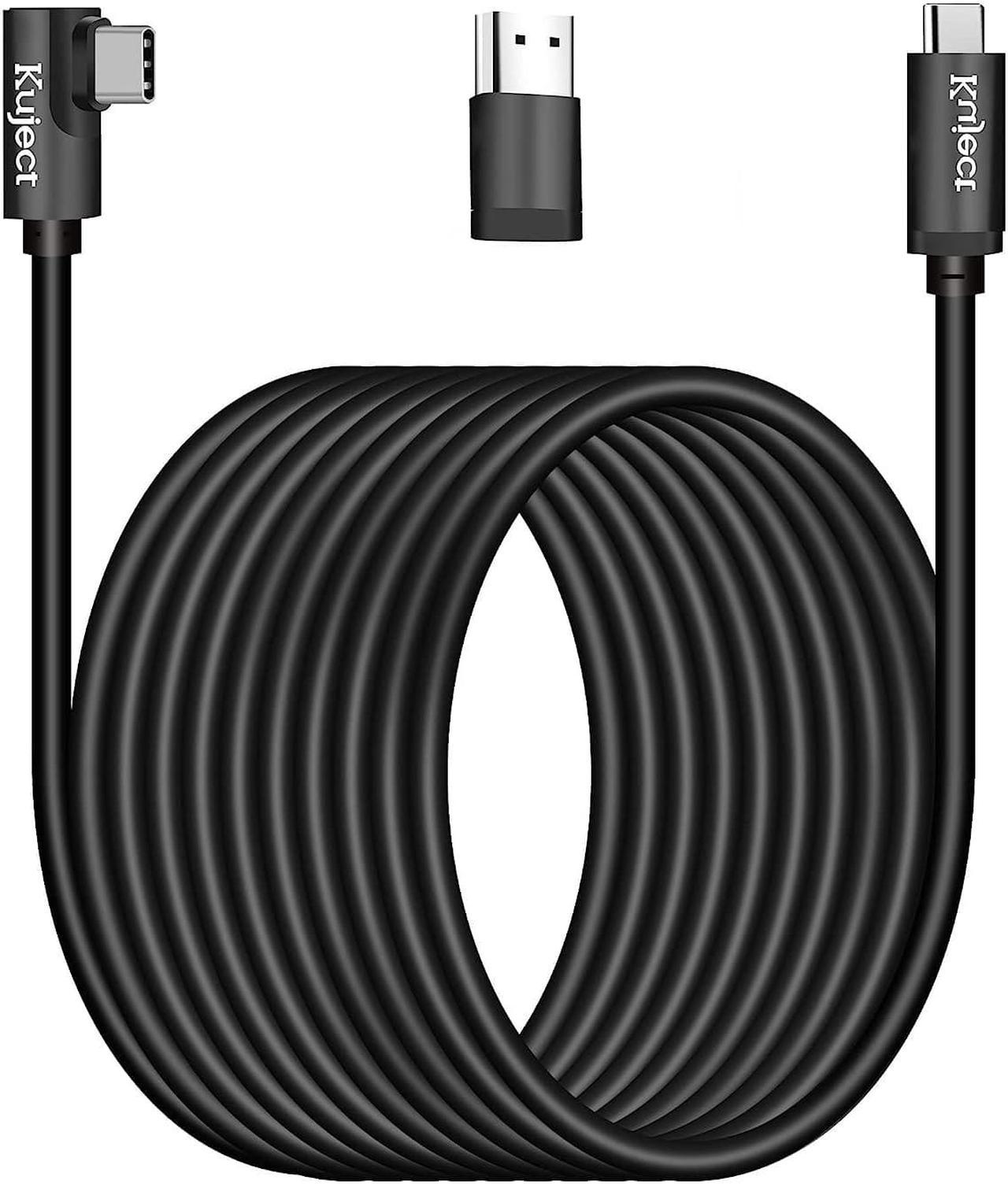 Kuject Compatible for Oculus Quest 2Link Cable 20FT, VR Headset Cable for Oculus Quest 2 / Quest 1, USB 3.0 Type C to C High Speed Data Transfer Charging Cord for Gaming PC & USB C Chargers