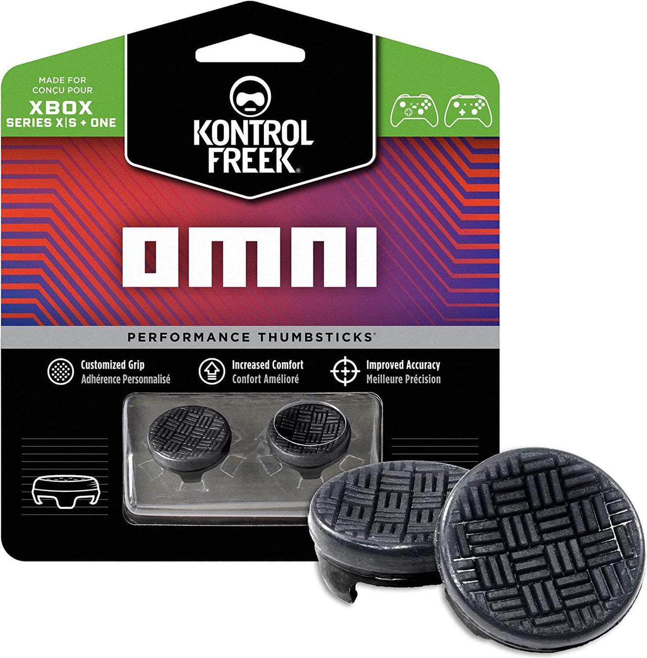 KontrolFreek Omni for Xbox One and Xbox Series X Controller | 2 Performance Thumbsticks | 2 Low-Rise Concave | Black