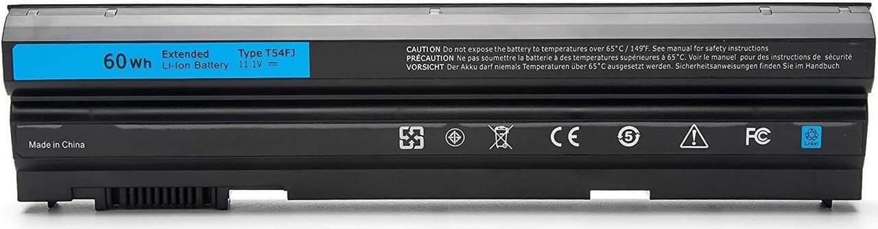 TIIANTE 60WH T54FJ Laptop Battery Replacement for Dell Latitude E5420 E5520 E5430 E5530 E6420 E6430 E6520 E6530 E6440 Series 2P2MJ 312-1325 312-1165 M5Y0X PRV1Y 11.1V 6-Cell