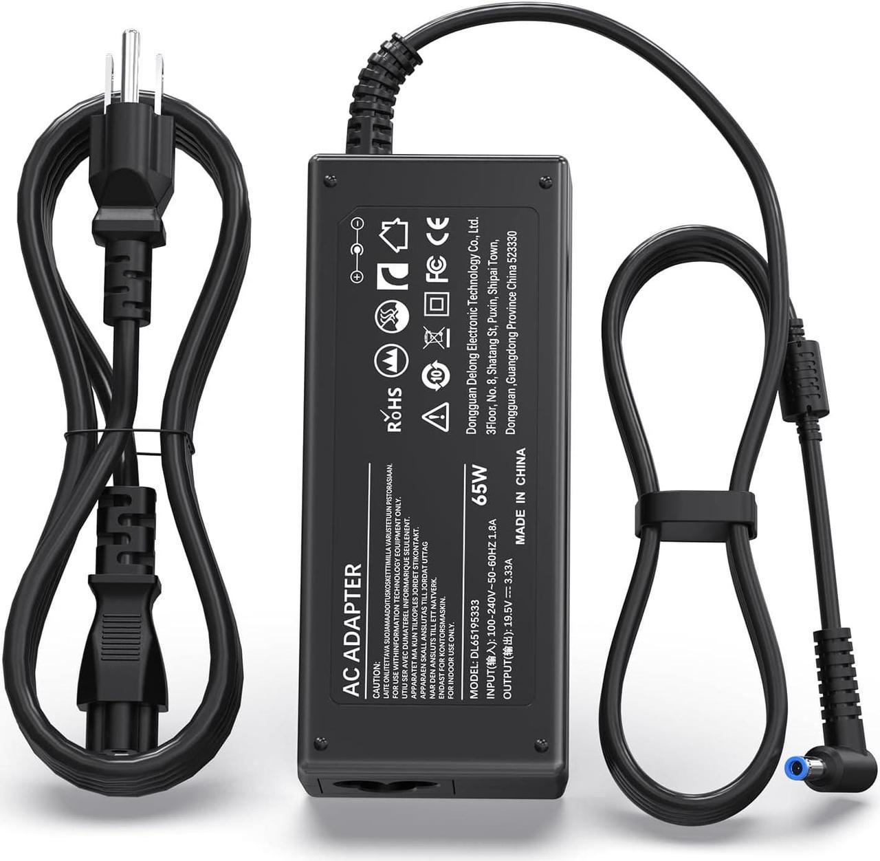 65W Laptop Charger Adapter for HP EliteBook 820 840 850 G3 G4 G5 G6 G7/725 745 755 G3 G4 G5 G6 ProBook 640 650 Envy 13 15 17 15-1039wm,Pavilion x360 11 13 15 Chromebook 11 14 G3 G5 Supply Power Cord