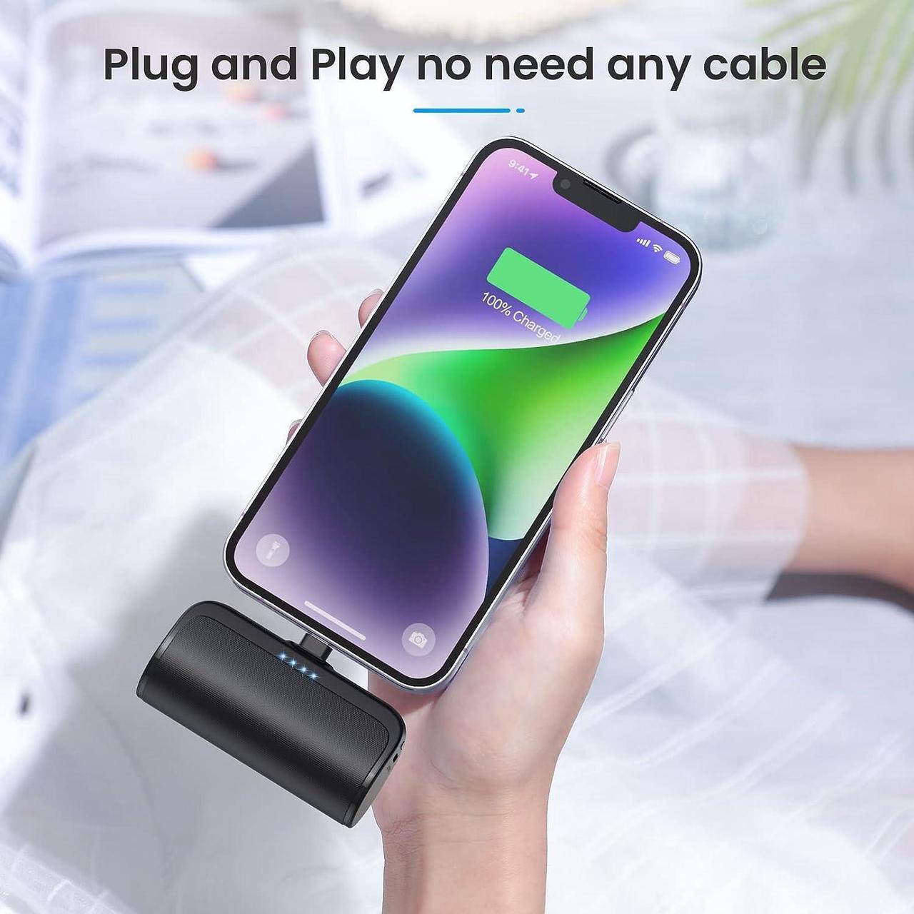 Alt view image 4 of 7 - Mini Portable Charger Power Bank for iPhone 5200mAh Portable Phone Charger Ultra-Compact PD Fast Charging Battery Pack Compatible with iPhone 14/14 Plus/Pro Max/13/12/12 Mini/11/XS/XR/X/8/7/6/6s