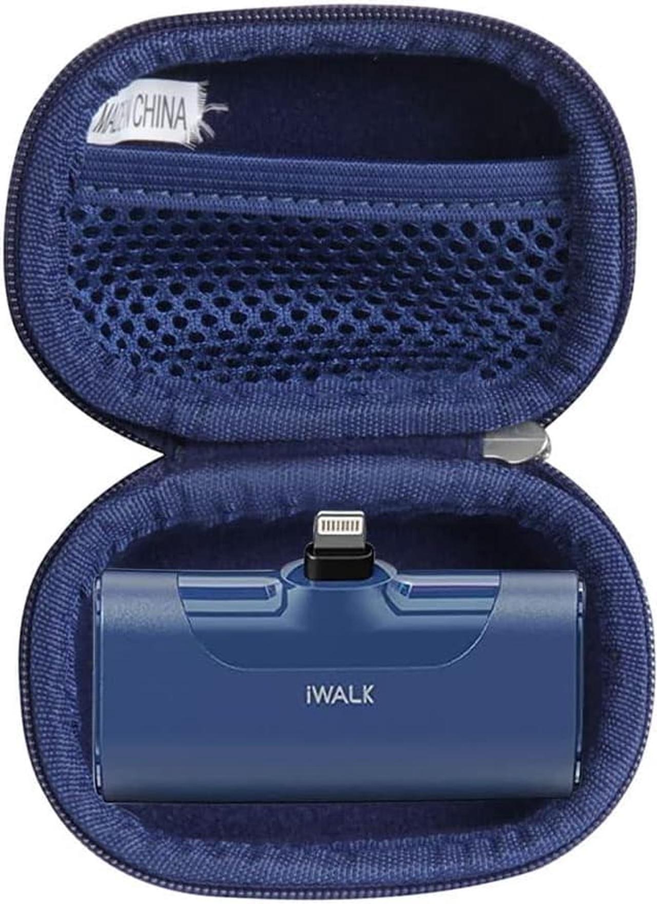 Hermitshell Hard Travel Case for iWALK 3350mAh / iWALK 4500mAh Ultra-Compact Power Bank (Only Case) (Blue)