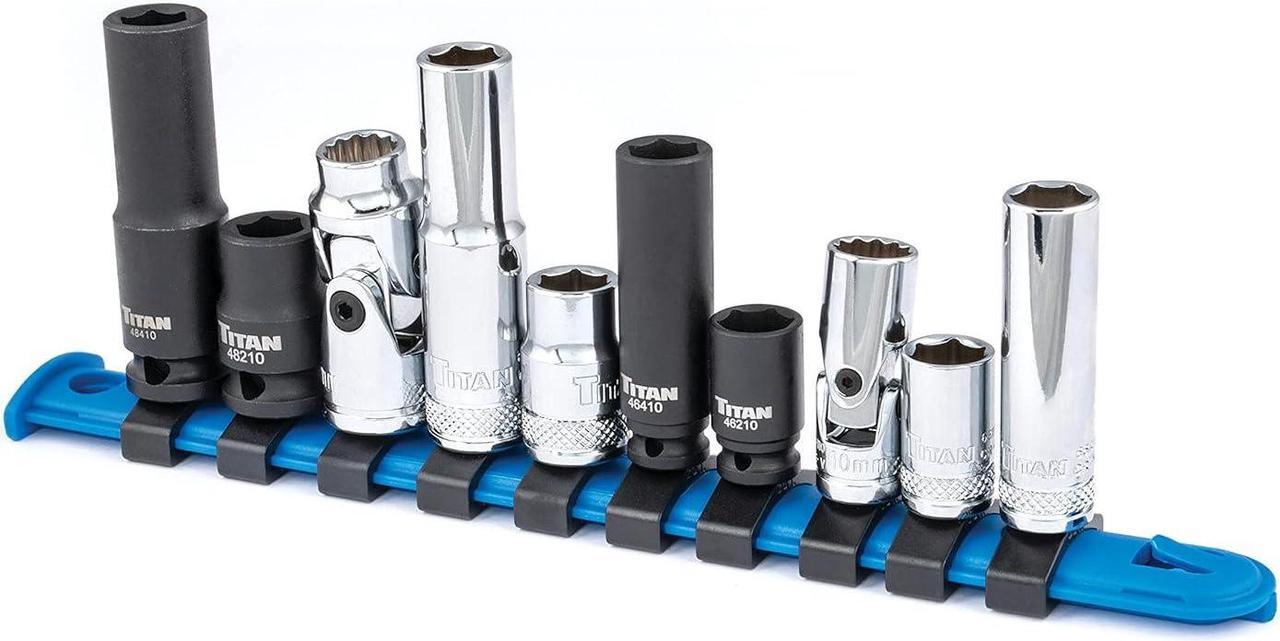 Titan - 10 Pc. 1/4 in. and 3/8 in. Dr. 10 Mm Socket Set (68660)