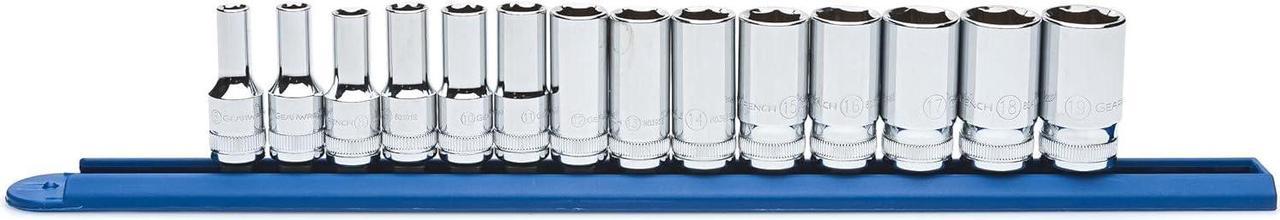 GEARWRENCH 14 Pc. 3/8" Drive 6 Point Mid-Length Socket Set, Metric - 80554S