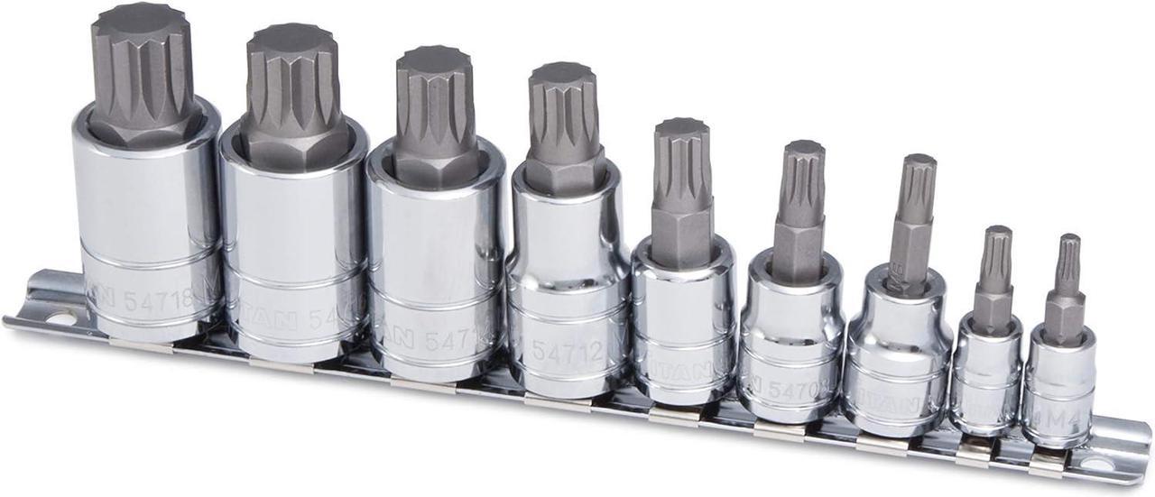 Titan 16144 Triple Square Socket Set-9 Piece