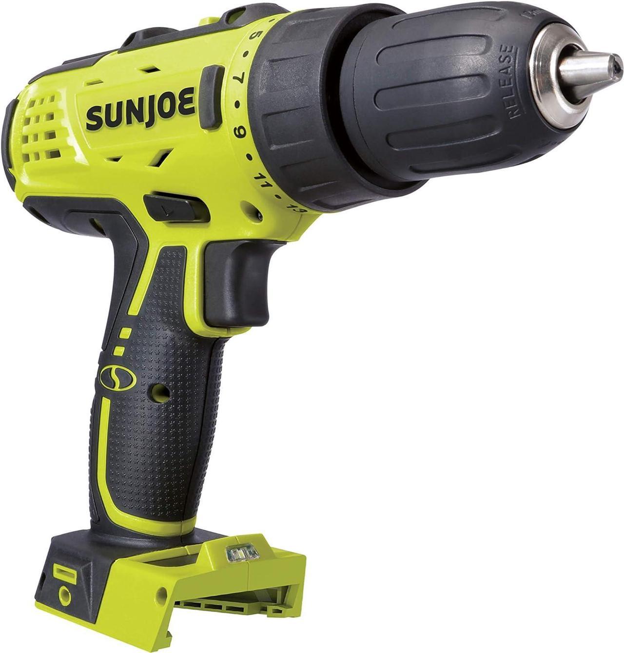 Sun Joe 24V-DD-CT Cordless 24-Position 2-Speed Drill Driver, Tool Only