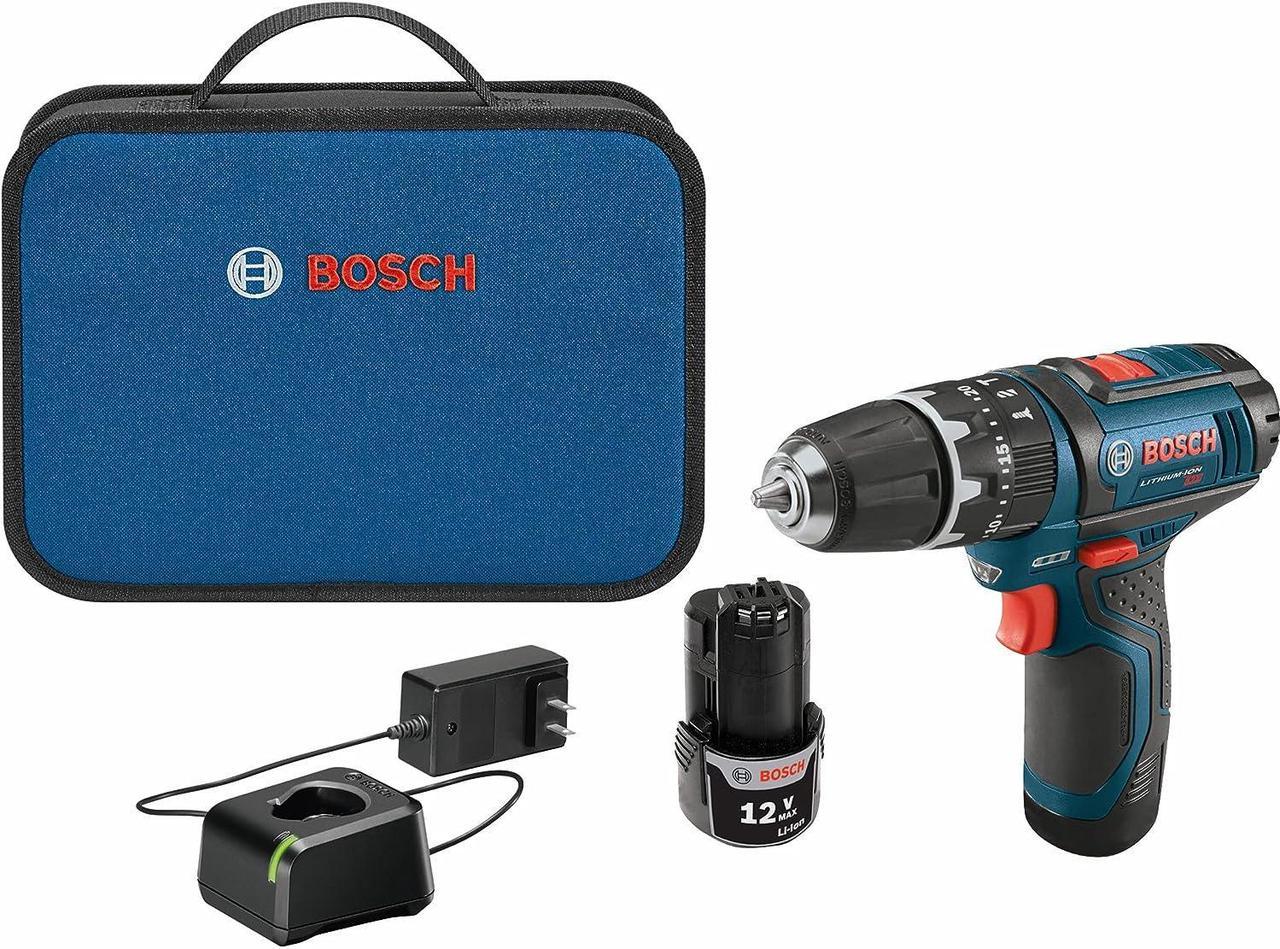 Bosch PS130-2A 3/8-Inch 12-Volt Lithium-Ion Ultra-Compact Hammer Drill/Driver Kit