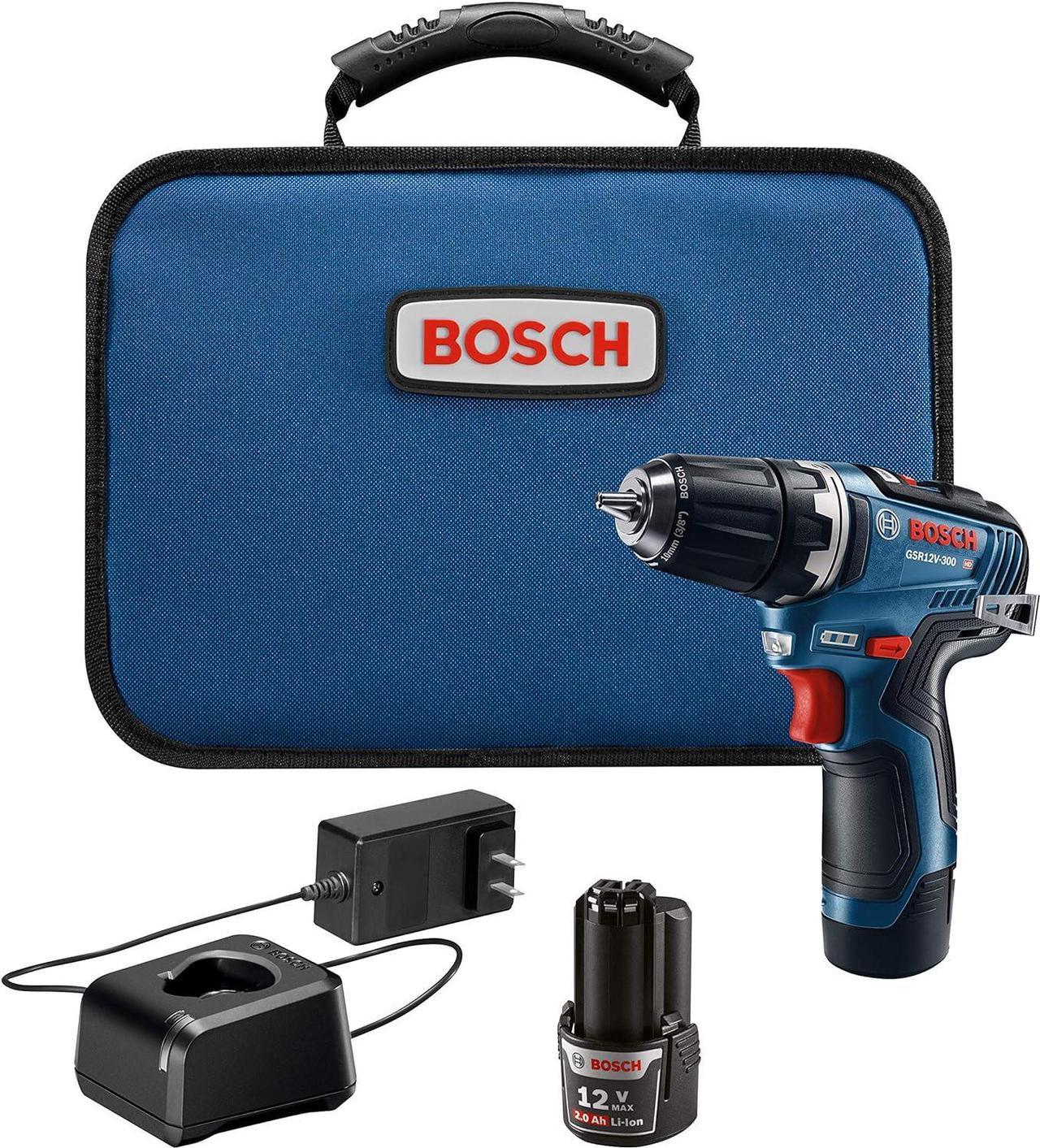 BOSCH GSR12V-300B22 12V Max EC Brushless 3/8 in. Drill/Driver Kit