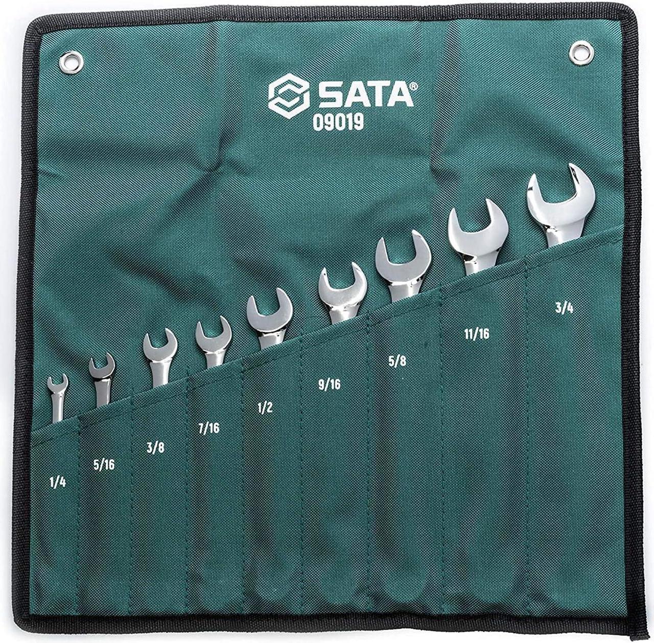 SATA 9-Piece Full-Polish Combination Wrench Set, SAE - ST09019SJ