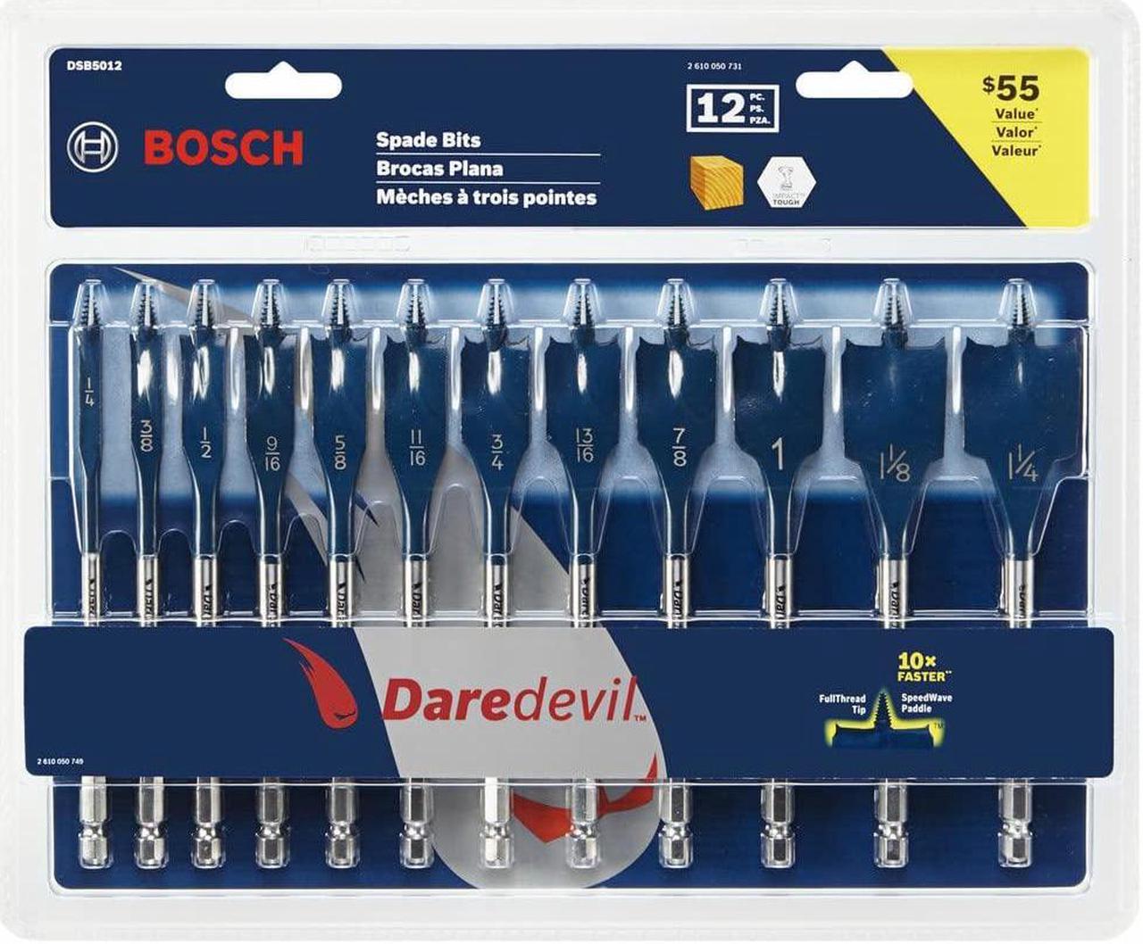 Bosch DSB5012 Daredevil 12 pc. Spade Bit Drill Bit Set