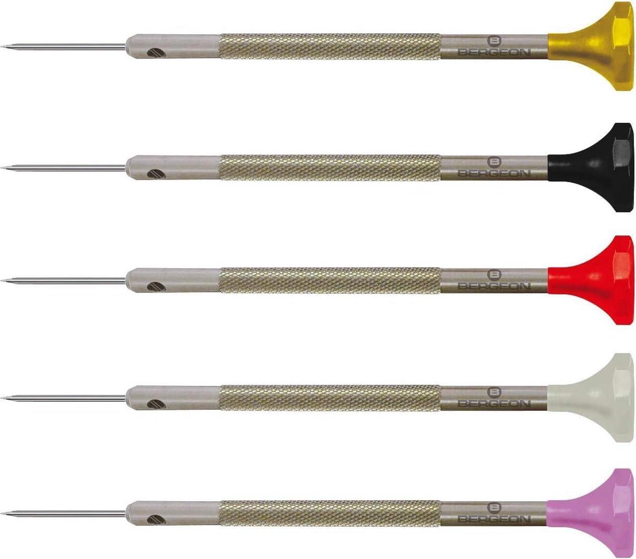 Bergeon 30081-P05 Stainless Steel Assortment of 5 Screwdrivers - Swiss Made