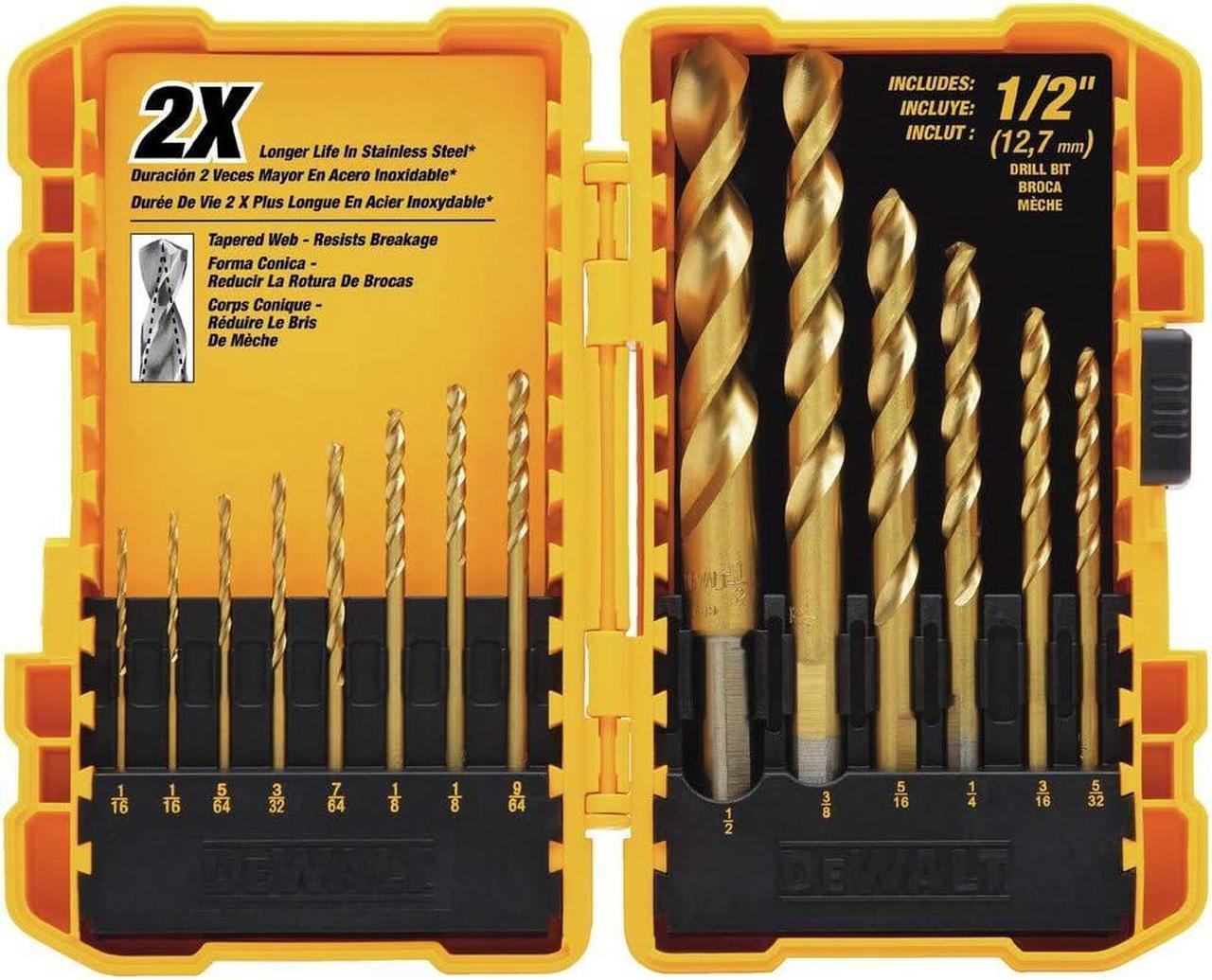 DEWALT 14-Piece Titanium Nitride Coated Speed Tip Drill Bit Set with Tough Case(DW1341)