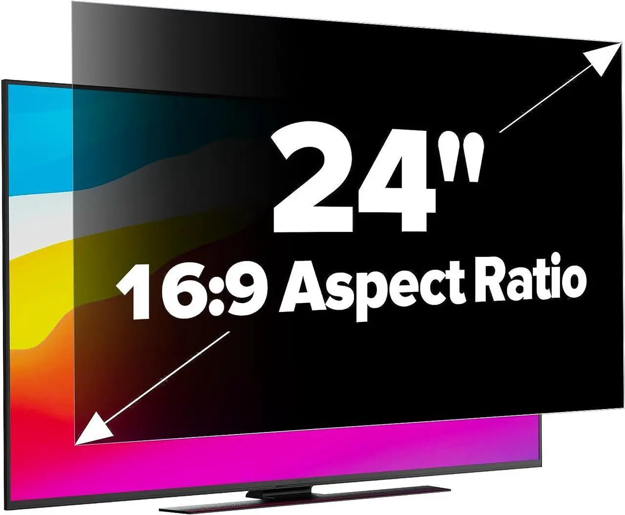 Main image of [2-Pack HD Computer Privacy Screen 24 inch, Upgraded Monitor Privacy Screen for 16:9 Widescreen Removable Anti Glare Computer Screen Cover and Blue Light UV-Blocking Screen Privacy Filter