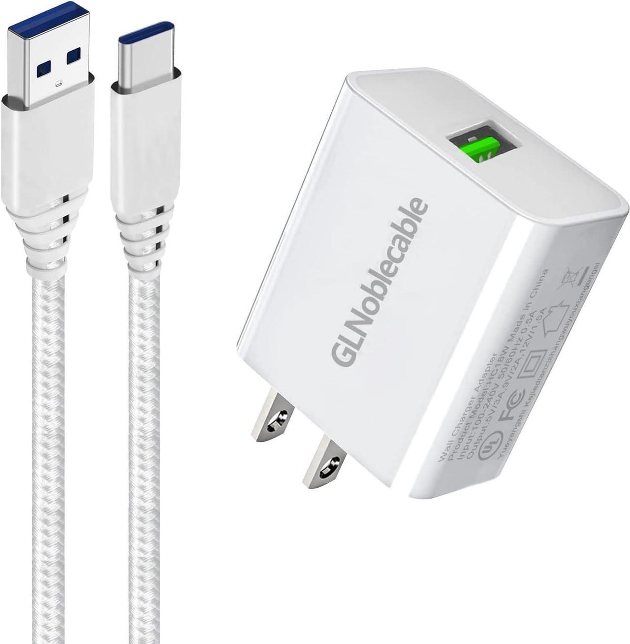Main image of Fast Wall Charger and USB C Charging Cable Cord for Nokia G400 5G/G300 5G/G100 G50 X100 XR20 C200/7.2/8.3 5G/8 V 5G UW/5.4 G10 G20 T10 T21 T20 C2 Tava/C2 Tennen/C5 Endi 6.1 6.2 Phone,Quick Charge 3.0