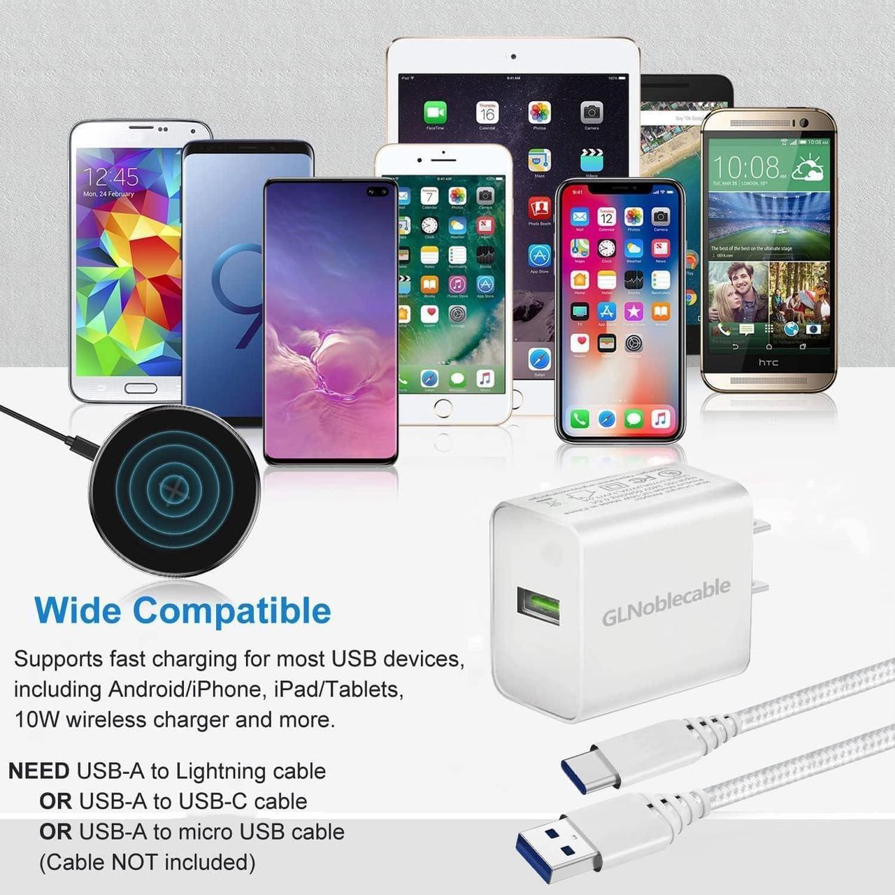 Alt view image 4 of 7 - Fast Wall Charger and USB C Charging Cable Cord for Nokia G400 5G/G300 5G/G100 G50 X100 XR20 C200/7.2/8.3 5G/8 V 5G UW/5.4 G10 G20 T10 T21 T20 C2 Tava/C2 Tennen/C5 Endi 6.1 6.2 Phone,Quick Charge 3.0