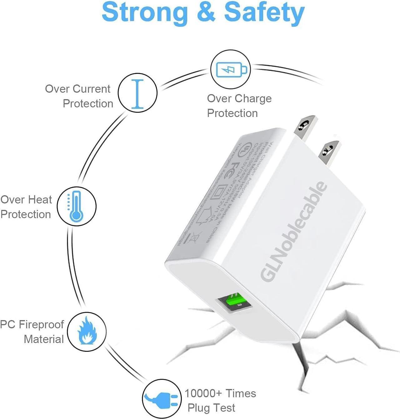 Alt view image 3 of 7 - Fast Wall Charger and USB C Charging Cable Cord for Nokia G400 5G/G300 5G/G100 G50 X100 XR20 C200/7.2/8.3 5G/8 V 5G UW/5.4 G10 G20 T10 T21 T20 C2 Tava/C2 Tennen/C5 Endi 6.1 6.2 Phone,Quick Charge 3.0
