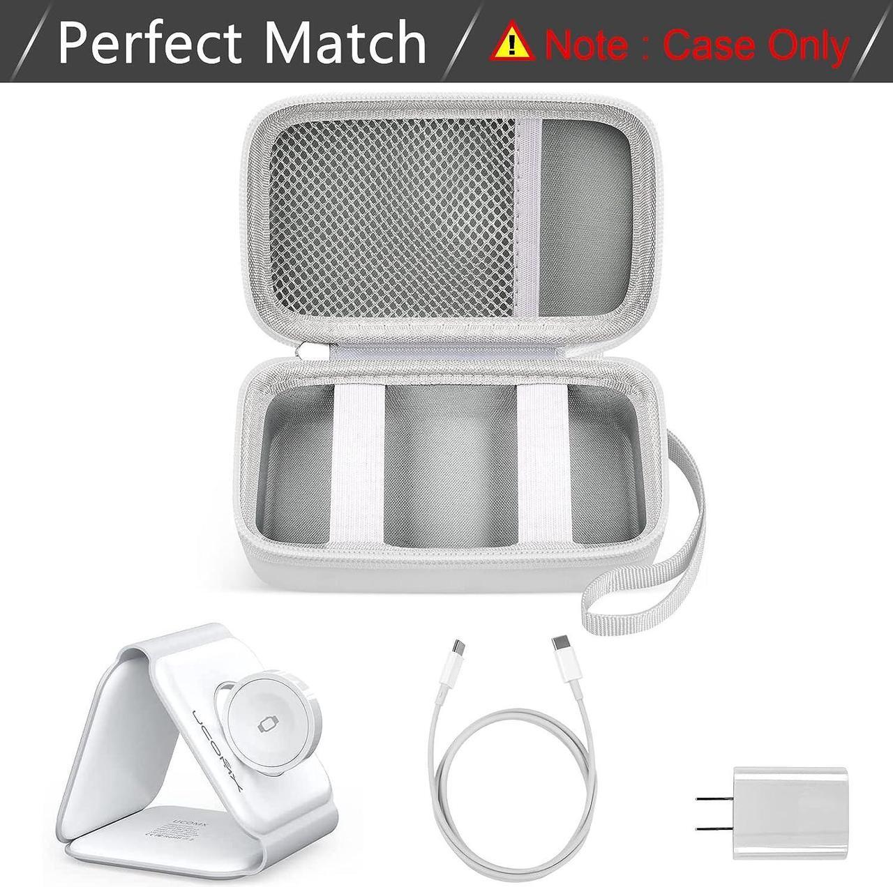 Alt view image 2 of 7 - Travel Case for UCOMX for Nano/for Iseyyox/for LISEN/for RTOPS 3 in 1 Wireless Charger, Foldable Magnetic Charging Station Storage Holder Bag for Fast Charge Pad Cable and Adapter, White-Box Only