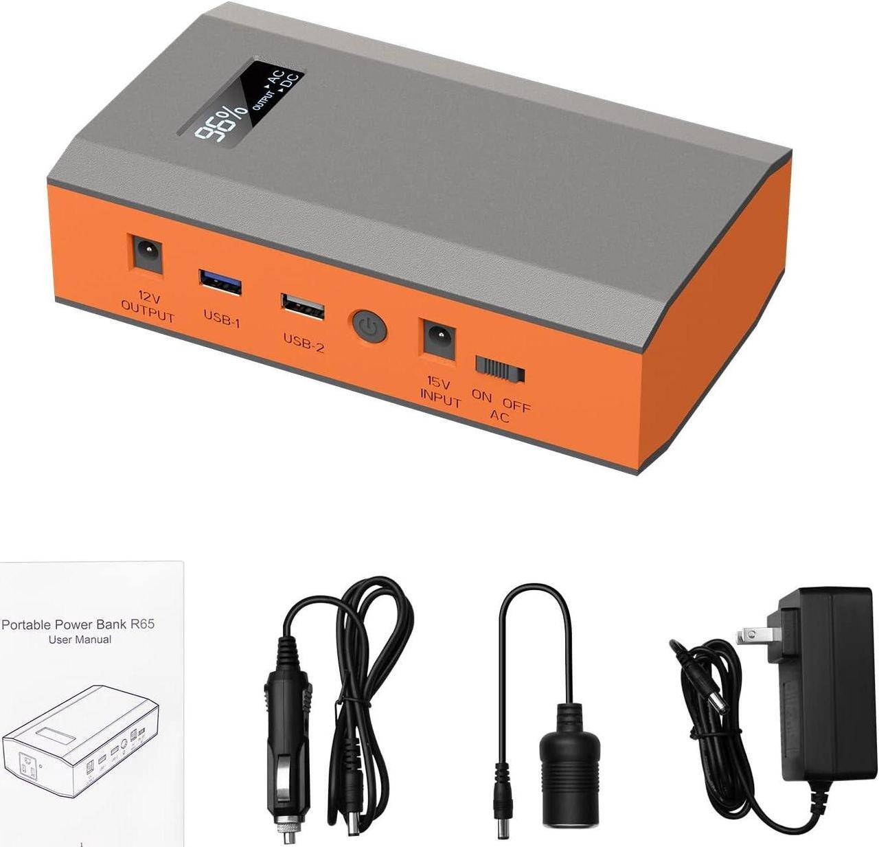 Alt view image 6 of 7 - ZeroKor Portable Power Bank with AC Outlet, 65W/110V Portable Laptop Charger Battery Bank, 24000mAh External Battery Pack 88.8Wh, Backup Power Source for Outdoor Tent Camping RV Home Office Emergency