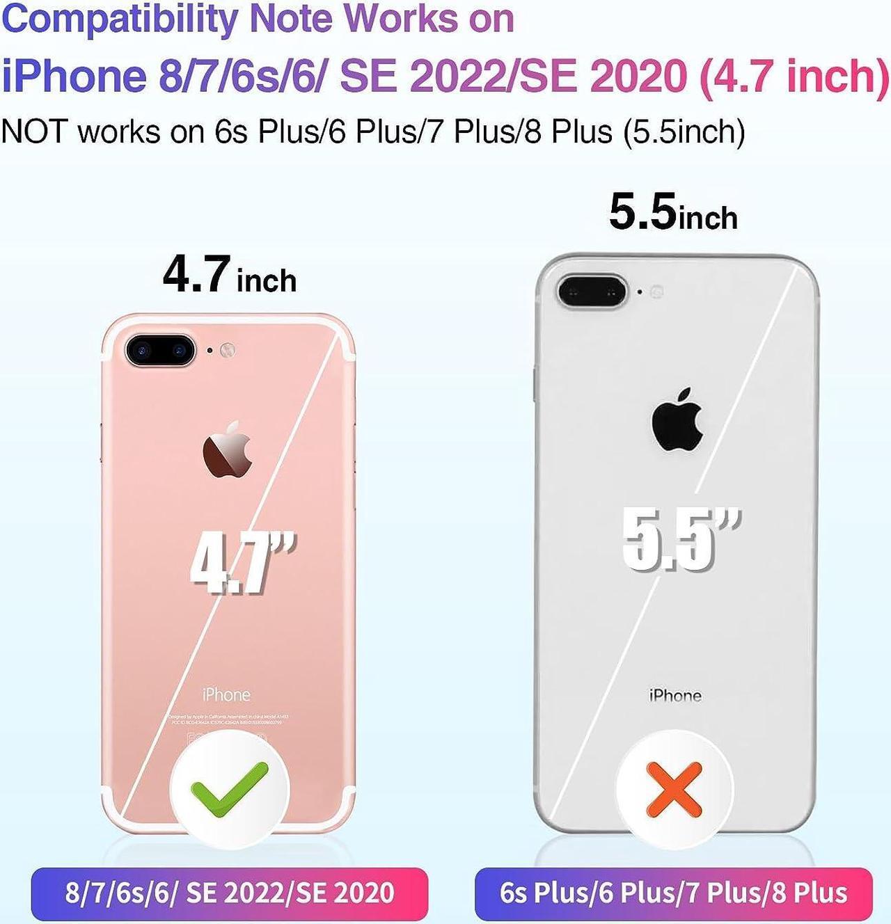 Alt view image 2 of 7 - Charging Case for iPhone 8/7/6s/6/SE (2022/2020) - Slim 6000mAh Battery Case with 360°Protection and Rechargeable Extended Battery Charger for 4.7-inch iPhone8/7/6S/6/SE(3rd & 2nd Generation)Black