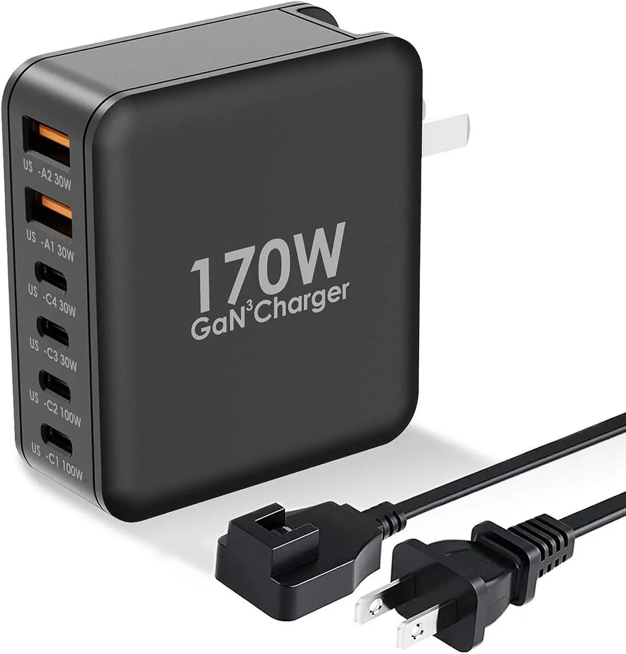 Main image of CHIPOFY 170W USB C Charger, GaN Charger Station PD 3.0Type C 100W Super Fast Charging 60W Portable Travel USB C Power Adapter for MacBook Pro,Dell,HP,Lenovo,Surface Series,iPhone,iPad,Galaxy etc