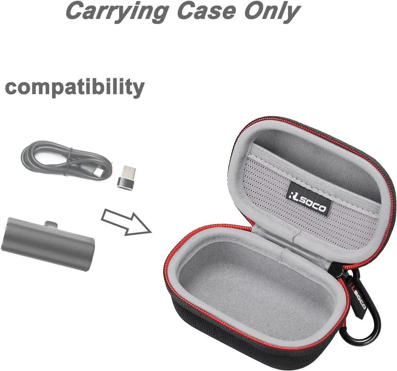 Alt view image 5 of 6 - RLSOCO Case for iWALK Mini Portable Charger 4500mAh/4800mAh Ultra-Compact Power Bank (Case Only) (Black)