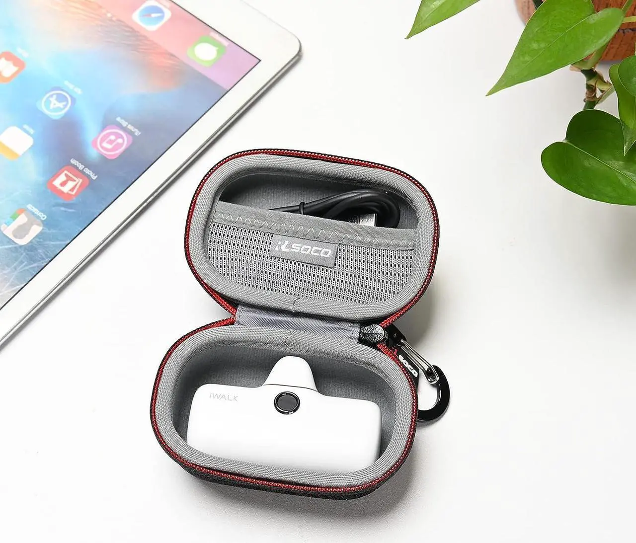 Alt view image 6 of 6 - RLSOCO Case for iWALK Mini Portable Charger 4500mAh/4800mAh Ultra-Compact Power Bank (Case Only) (Black)
