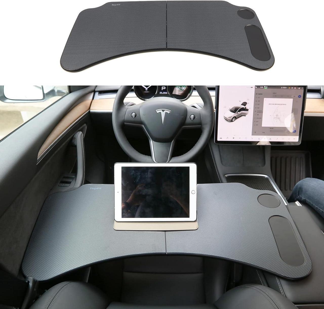 Main image of for Tesla Model 3 Model Y Food Tray Desk for Laptop Foldable Car Tray Table for Eating Travel Multipurpose Tray for Driver Accessories