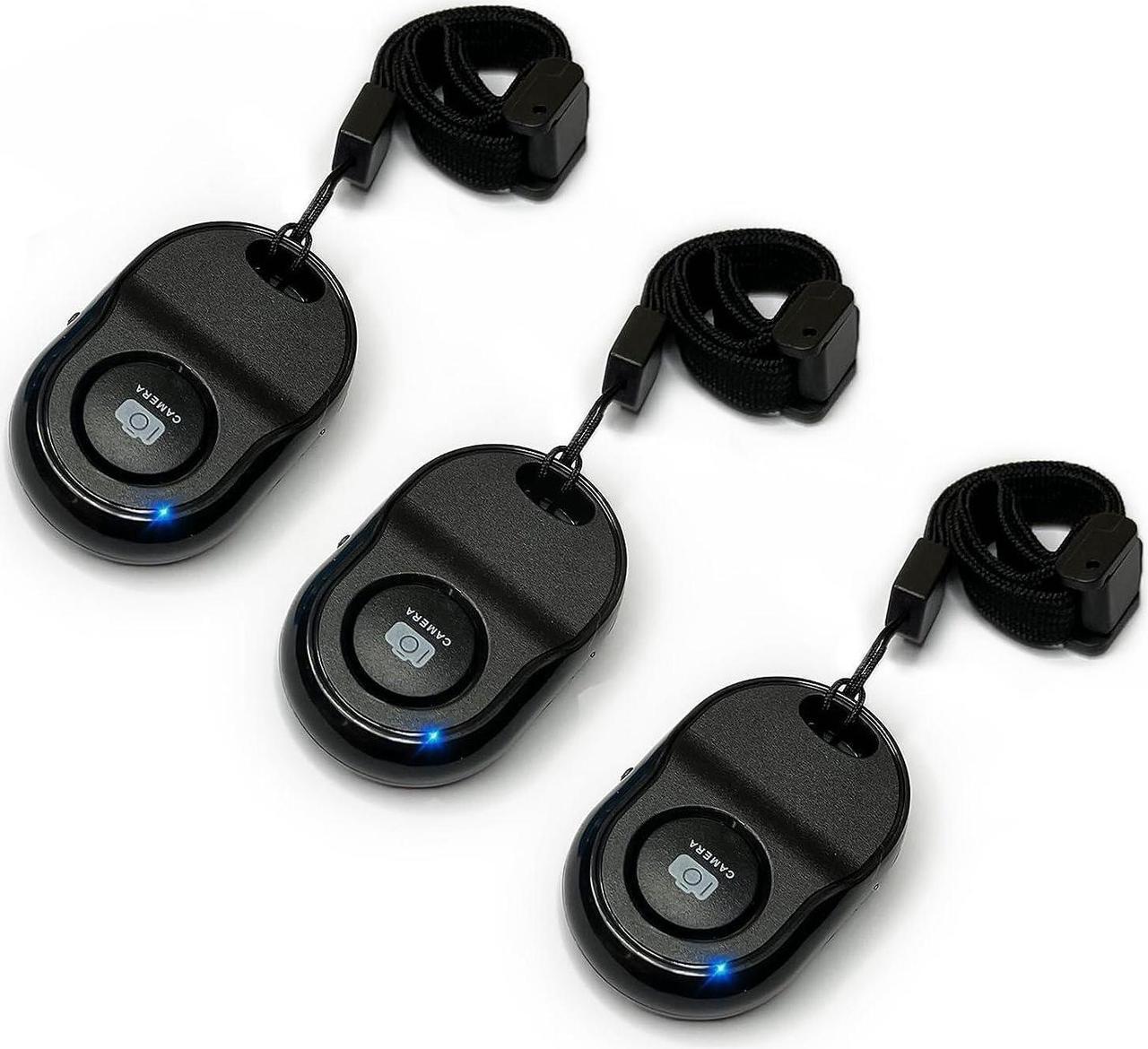 Main image of Wireless Smartphone Camera Remote Control (3 Pack) for Photos & Videos, Bluetooth Remote Shutter for iPhone/Android/iPad/Tablets with Adjustable Wrist Strap,Selfie Clicker for Photos & Videos.