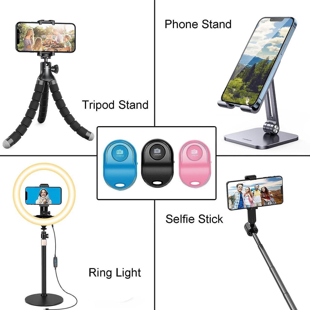 Alt view image 6 of 7 - Wireless Smartphone Camera Remote Control (3 Pack) for Photos & Videos, Bluetooth Remote Shutter for iPhone/Android/iPad/Tablets with Adjustable Wrist Strap,Selfie Clicker for Photos & Videos.