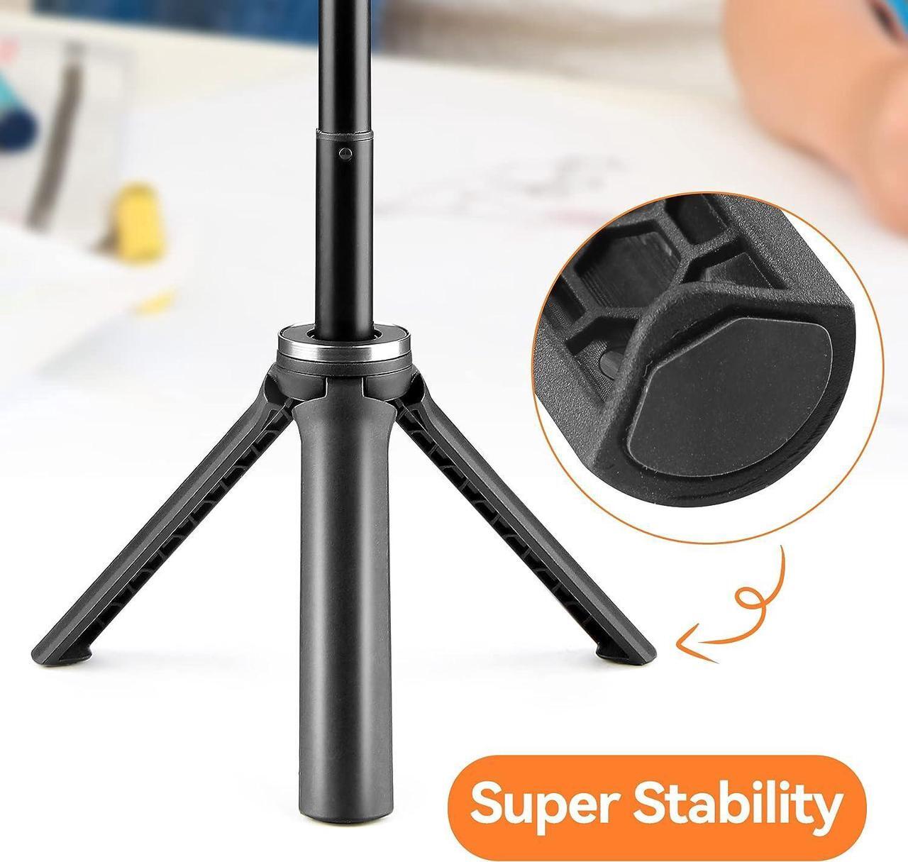 Alt view image 6 of 6 - Cell Phone Tripod Stand,25" Selfie Stick Tripod with Phone Holder,Extendable Desk Tripod for iphone,Camera,Gopro