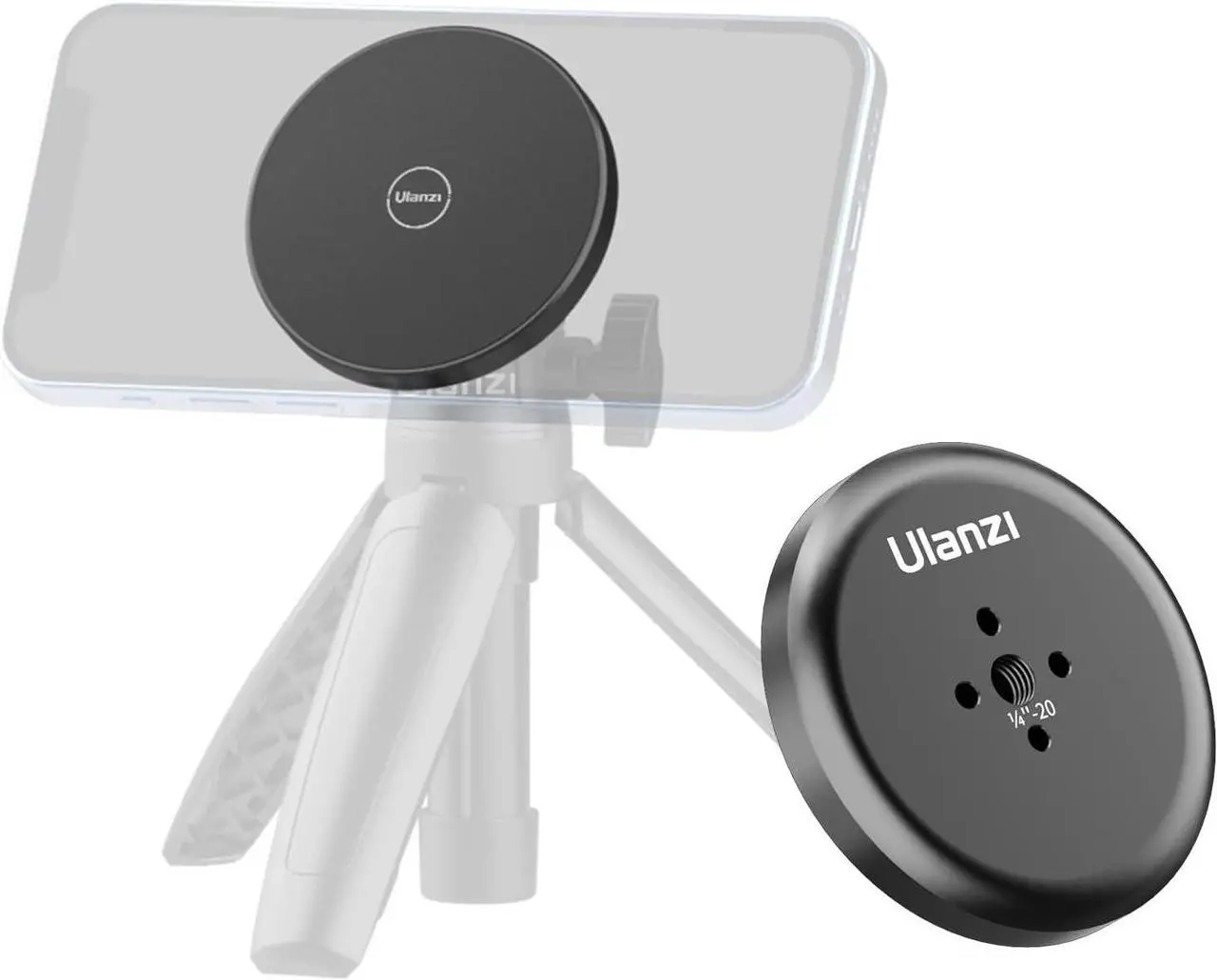 Main image of ULANZI R101 1/4" Mount for MagSafe Lightweight and Compact, Magnetic Tripod Adapter Only for iPhone13/12 Pro/Pro Max/Mini, Magsafe Case/Cover, Tripod, Selfie Stick, Live Broadcast Tripod