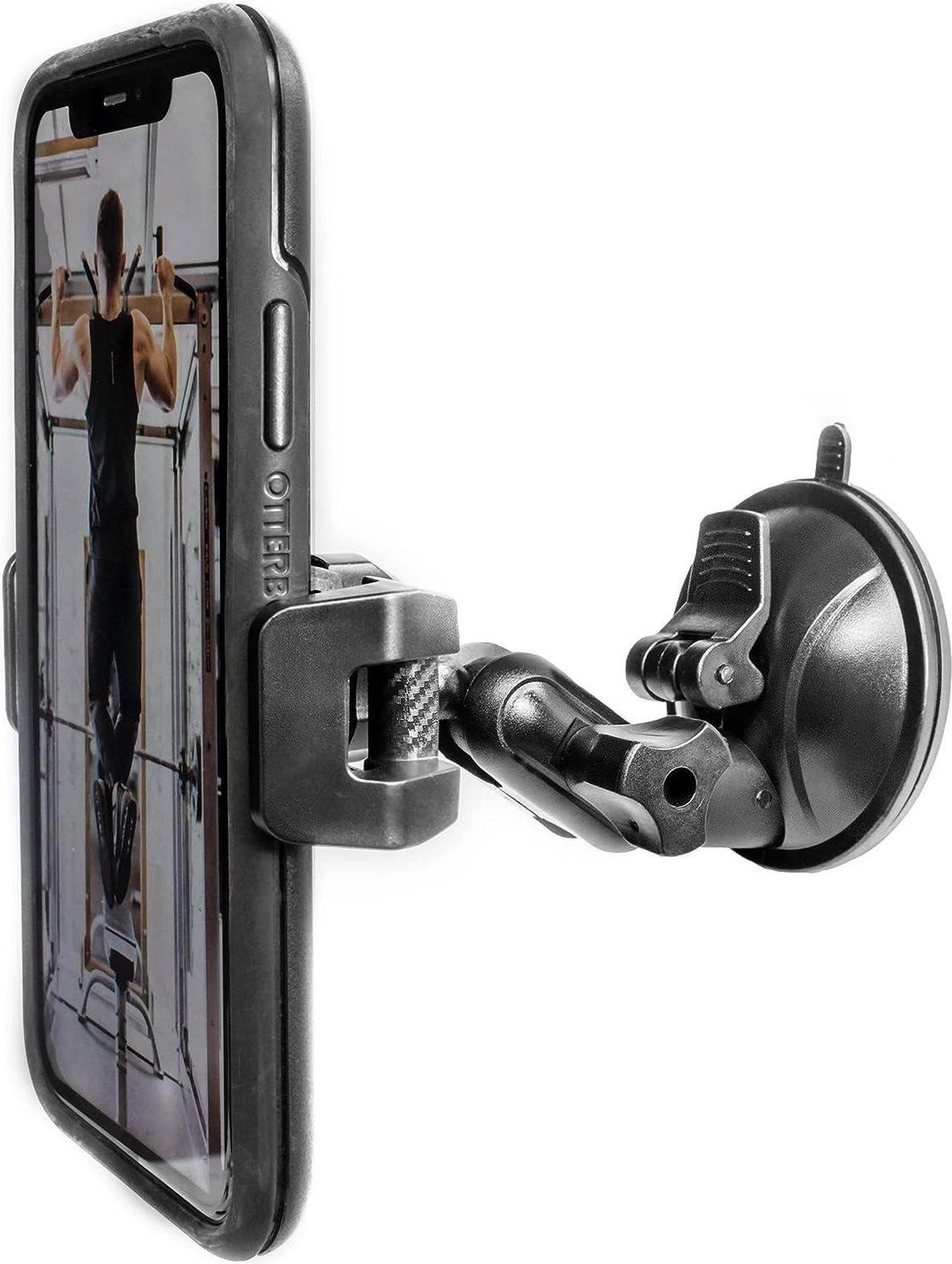 Universal Mirror Shower Phone Holder, Multi-Directional Dual 360 Degree Rotating Suction Cup Phone Wall Mount stand, Tiktok Youtube Vlog Video Recording Kit, airplane travel essentials accessories