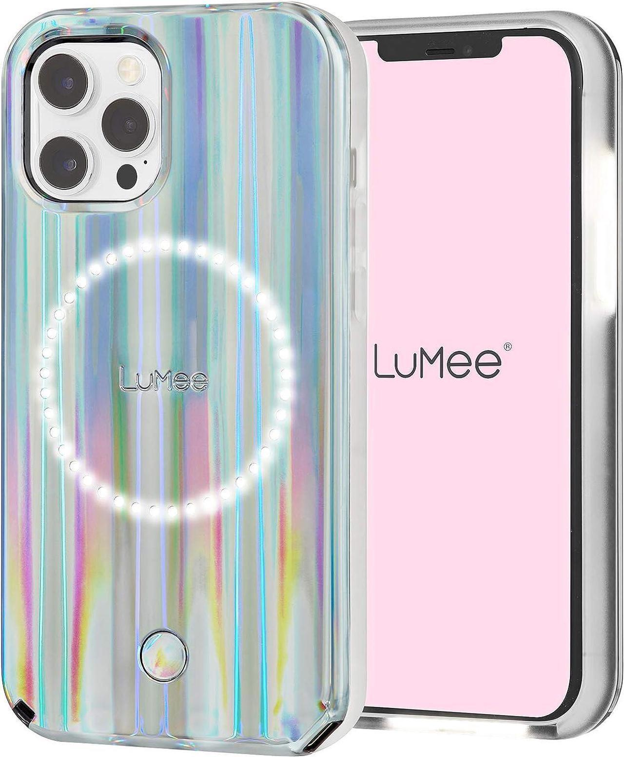 Main image of LuMee Halo - Holographic - Light Up Selfie Case for iPhone 12 and iPhone 12 Pro (5G) - Front & Rear Illumination - 6.1 inch - Holographic