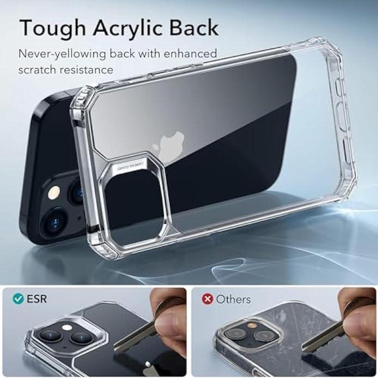 Alt view image 5 of 6 - ESR Case Compatible with iPhone 15 Case, Military-Grade Protection, Shockproof Air Guard Corners, Yellowing-Resistant Acrylic Back, Phone Case for iPhone 15, Air Armor Series, Clear