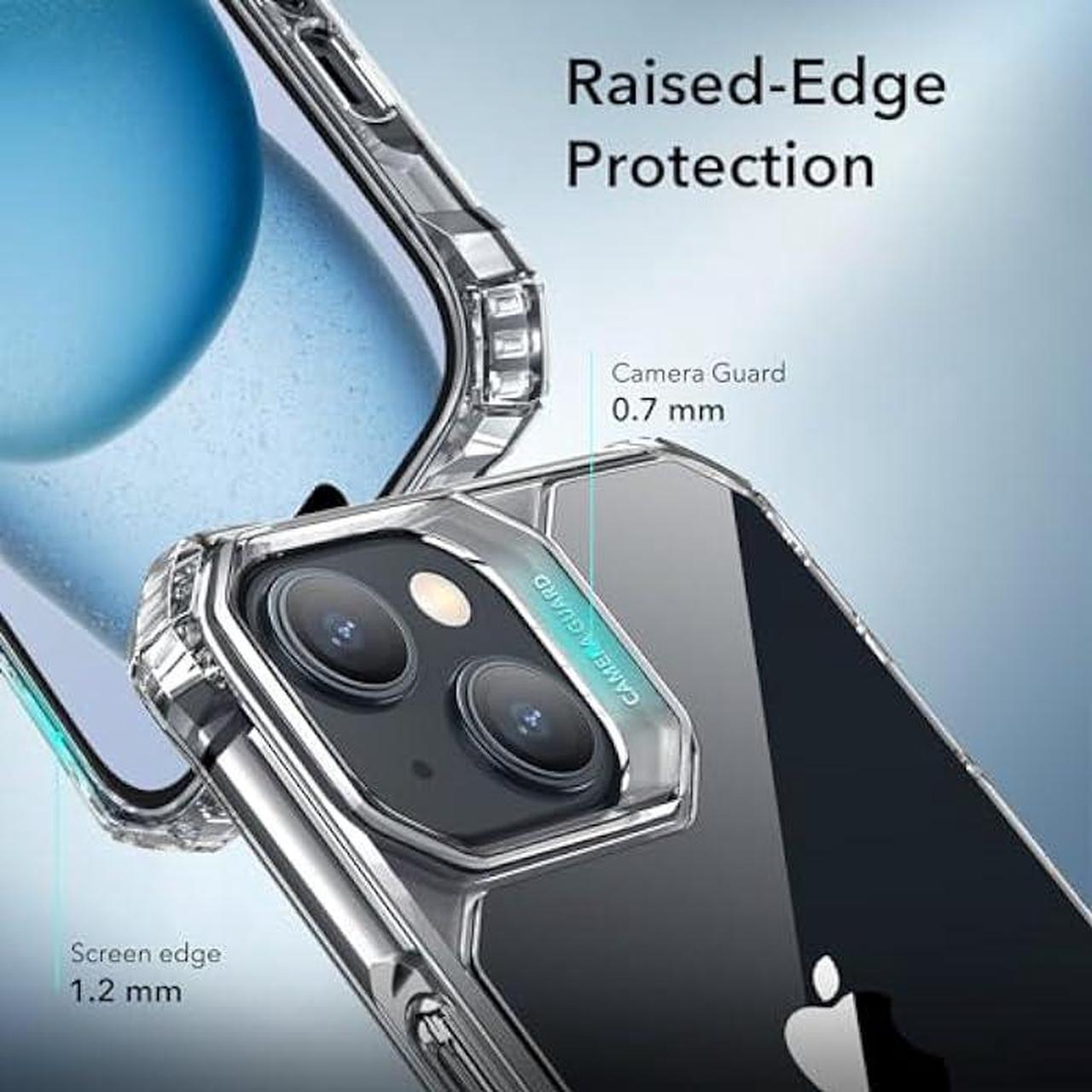 Alt view image 4 of 6 - ESR Case Compatible with iPhone 15 Case, Military-Grade Protection, Shockproof Air Guard Corners, Yellowing-Resistant Acrylic Back, Phone Case for iPhone 15, Air Armor Series, Clear