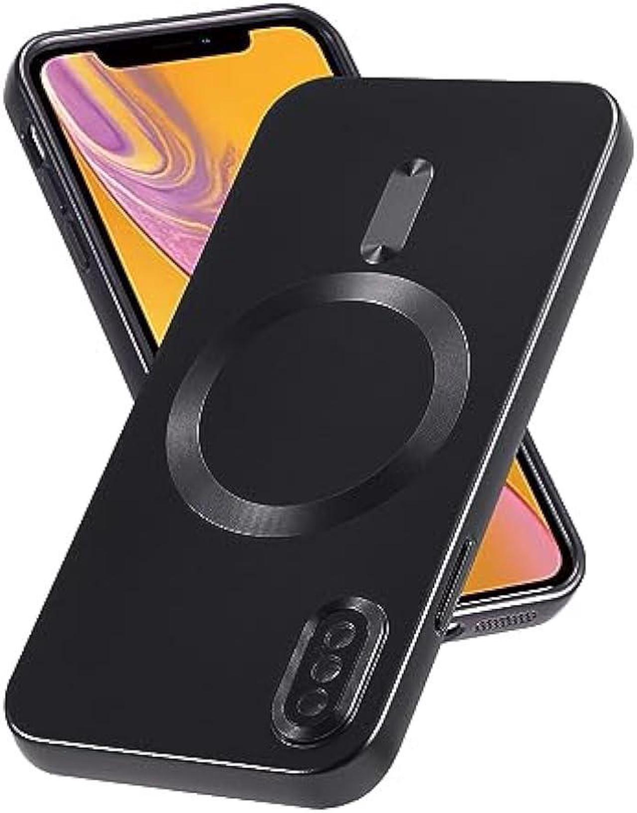 Yetagso Magnetic for iPhone X for iPhone Xs Case,Soft Silicone iPhone X/iPhone Xs Phone Case with Camera Protection,Anti-Scratch iPhone X/iPhone Xs Case Compatible with MagSafe, Black