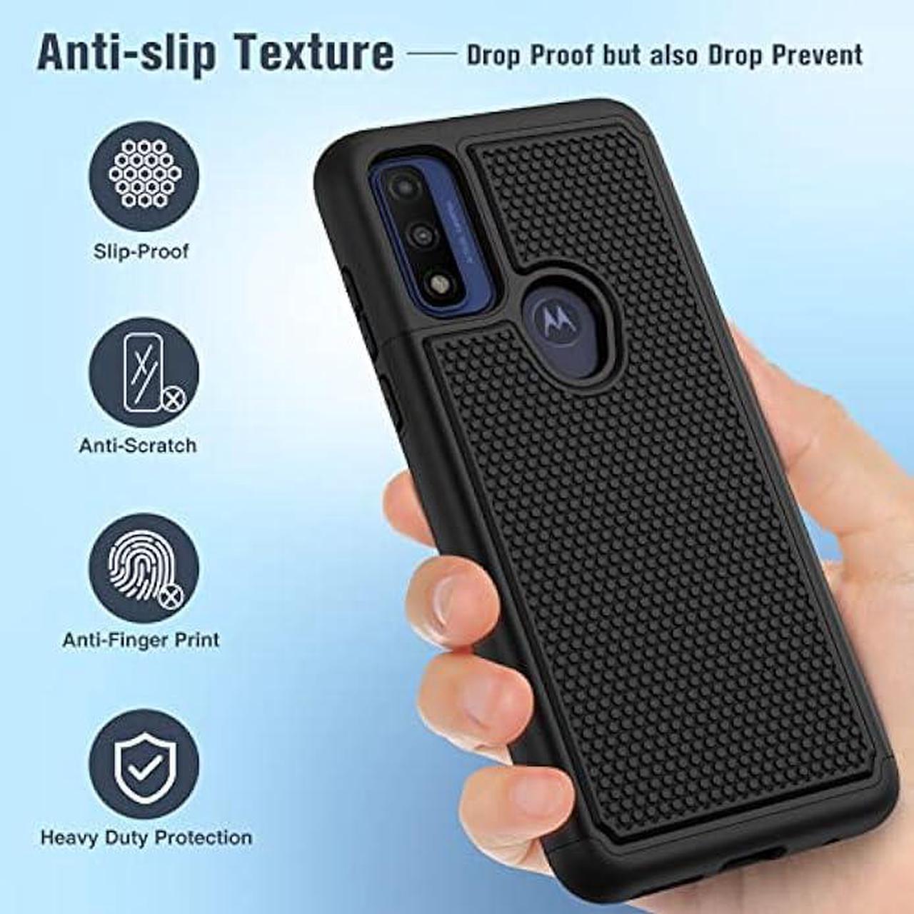 Alt view image 5 of 6 - BNIUT for Motorola Moto G Pure Case: Dual Layer Protective Heavy Duty Cell Phone Cover Shockproof Rugged with Non Slip Textured Back - Military Protection Bumper Tough - 6.5inch (Matte Black)